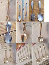 21 Vintage / Antique Children's Silverplate Flatware items - various patterns