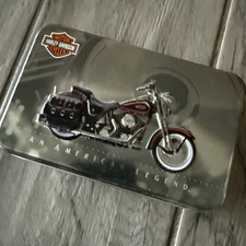 Harley Davidson Metal Tin With Two Brand New Packs Of (Playing Cards NEW)