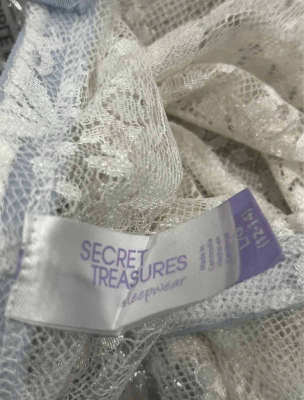 UNDERCOVER Abito slip pizzo bianco vintage anni 00 Y2K Secret Treasures taglia L fata capricciosa