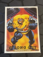 2024 SkyBox Marvel Masterpieces 92 Platinum Strong Guy #85 Leather