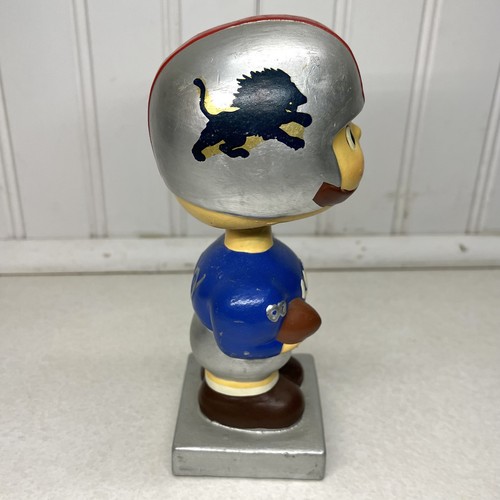 1960's Vintage Detroit Lions Bobble Head Nodder Silver Square Base RARE - Bild 4 von 11
