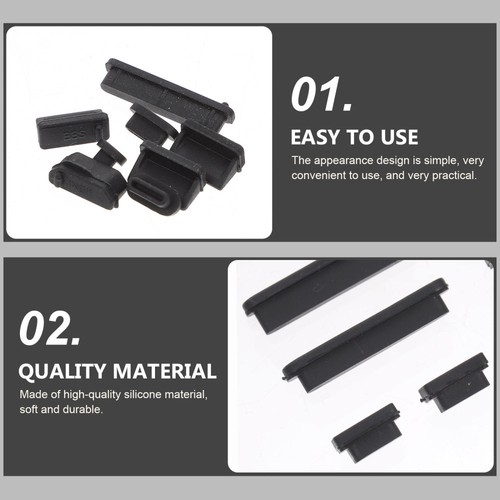 5 Sätze Laptop-Anti- -Stecker, kompatibel für MacBook-Luftschutzabdeckung - Afbeelding 12 van 12