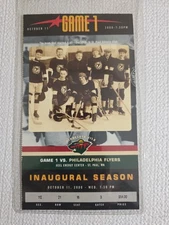 MINNESOTA WILD INAUGURAL SEASON GAME 1 NHL DEBUT TICKET STUB OCT 11 2000 LANYARD