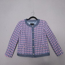 Talbots Blazer 4 Tweed Denim Basket Preppy Timeless Classic Academia Career