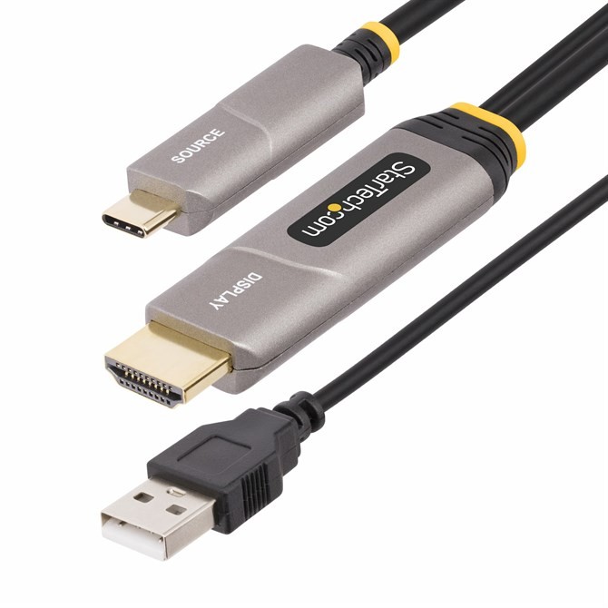 StarTech.com 50ft 15.2m USB-C to HDMI 2.0 Active Optical Cable AOC 4K 60Hz CL3 R