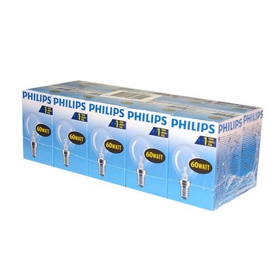 10x Philips Glühbirnen Tropfen 60Watt E14 klar Glühlampen Kugel warmweiß dimmbar