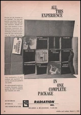 1959 Radiation Inc. Melbourne Florida Missile Checkout Package Vintage Print Ad