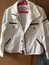 Giacca Giubbino Elsy Since 1958 bianco con profili neri