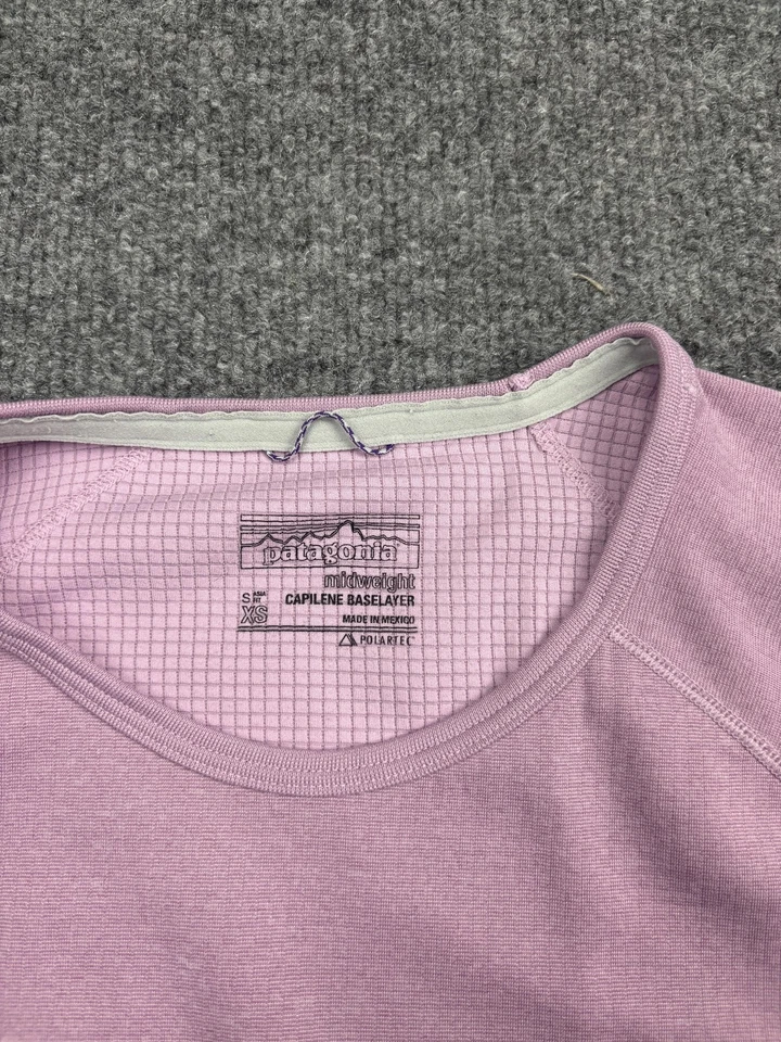 Patagonia Shirt Womens XS Purple Capilene Midweight Baselayer Crew Long Sleeve - Image 2 of 4