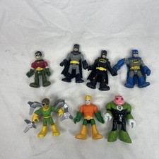 Fisher Price Imaginext DC Super Friends Figures Lot of 7 Batman Robin Aquaman