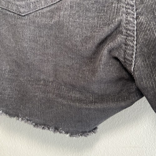 Gap Corduroy Cut Off Shorts Women's Size 2 Gray Mid Rise Raw Hem - Picture 7 of 12