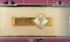 Vintage BSA Cub Scouts Tie Bar Clip &ndash; White Inlay, Collectible Uniform Accessory