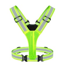 Elastic Webbing LED Reflective Running Vest 3 Lighting Modes High Visibility