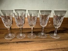 5  Vintage Waterford Crystal LISMORE Port or Cordial Glasses 5.2” Tall & 2.2 Acc