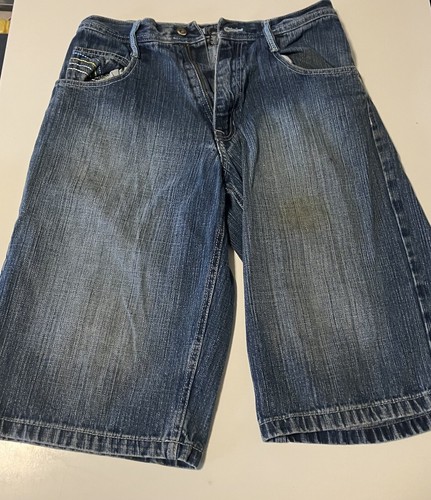 VTG Southpole Jean Shorts Blue Denim Hip Hop Baggy Skater Men's 30 Wide Leg Y2K
