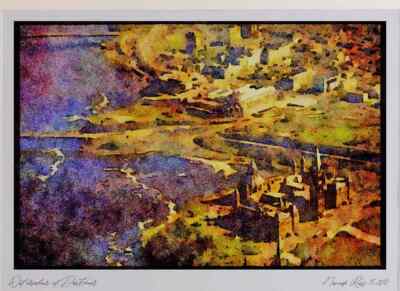 Städte 242041 Luftaufnahme von Parliament Hill und Nationalgalerie A3 Aquarell