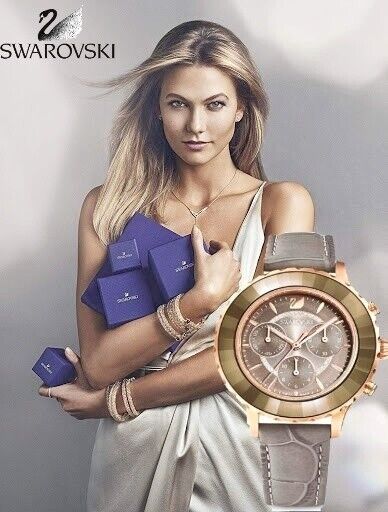 Swarovski Octea Lux Chrono watch , Leather strap, Gray, Rose gold-tone 5452495 Swarovski Octea Lux Chrono watch , Leather strap, Gray, Rose gold-tone 5452495