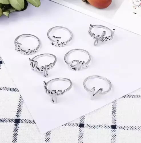 Anillos de acero de titanio BTS para accesorios elegantes del ejército para mercancía de fans de Kpop