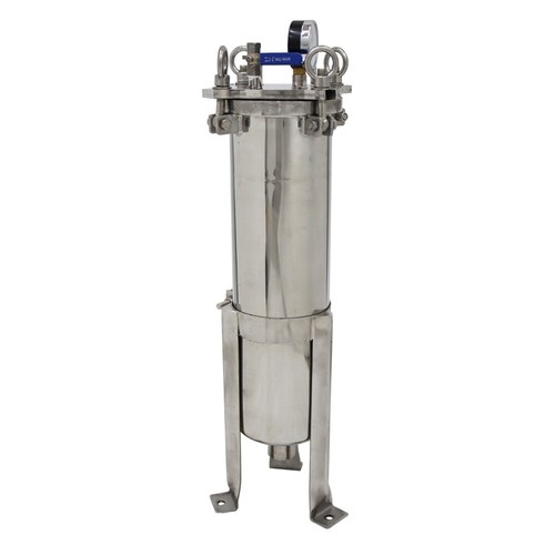 120 Psi Bag Filter Housing 304 Stainless 1" npt In/Out Flat Plate Lid Nib - Picture 7 of 22