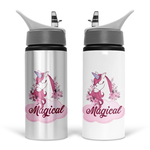 Personalised Water Bottle School Sport Drink Leakproof Spill Proof Unicorn Gift - Picture 15 of 22