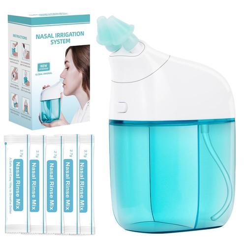Nasal Irrigation System with 30 Saline Packets Nasal Care, Sinus Rinse Machin... - Picture 7 of 12