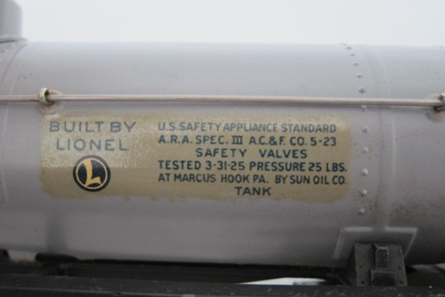 VERY NICE EARLY POSTWAR GRAY 2855 TANK CAR WITH OB & INSERT - 第 8/24 張圖片