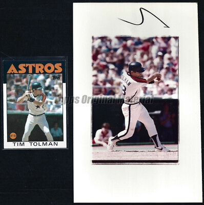 Tim Tolman Astros 1986 Topps Original Extra Photo 5x8 Vault Archives Proof