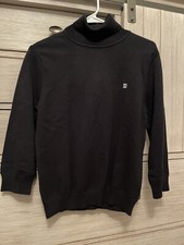 NWT Chaps Boys Sz L Black Turtleneck Sweater w/ Brand Monogram