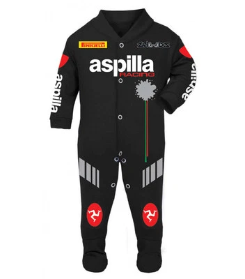 SPITTING LIZARD DESIGN Aspilla Baby Biker Race Schlafanzug