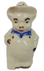 Vintage Shawnee Farmer Pig Salt Shaker Blue Scarf
