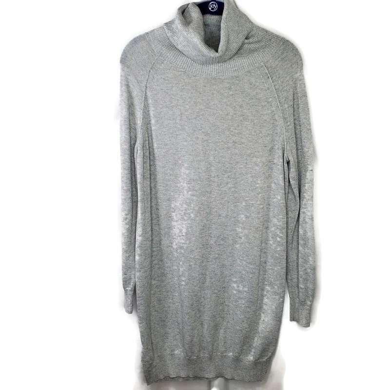 lole turtleneck cowl wool blend tunic dress sweater