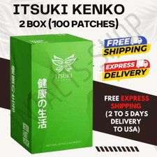 2 Box Itsuki Kenko Foot Patch Natural Detox 100Sachet Herbal Cleanse FREE EXPRES