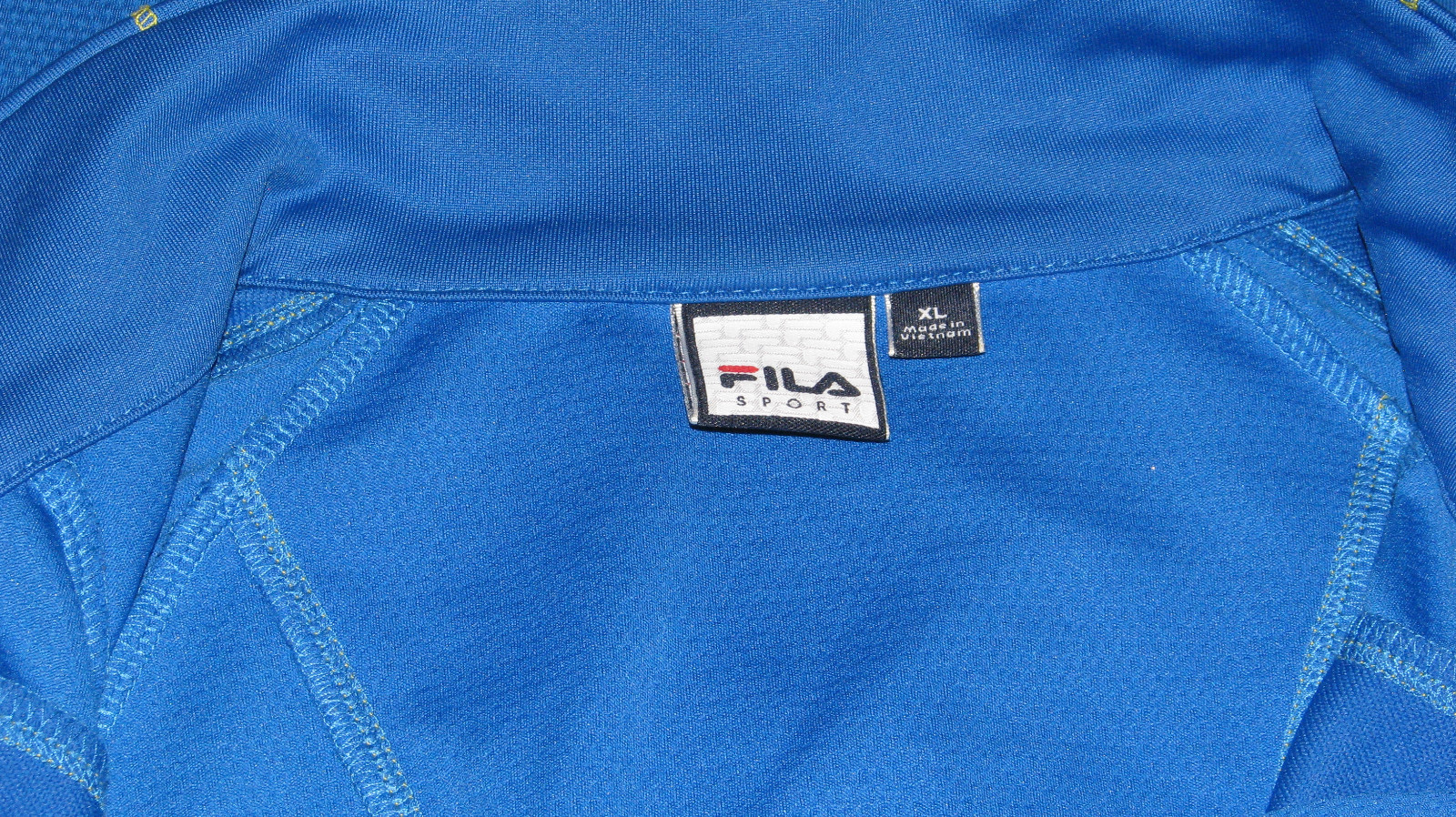 Giacca FILA donna XL blu French Terry mesh performance atletica zip davanti