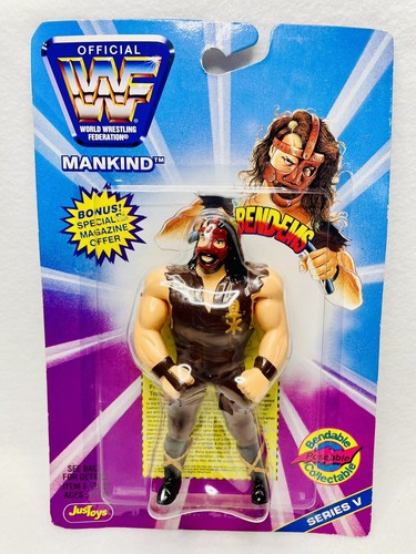 Vintage JusToys 1997 WWF MANKIND Cactus Jack Bend ...