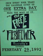 The Freeze - Original Show Flier Fleshflower Bunratty's Boston February 29 1992