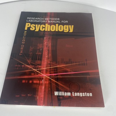 Research Methods Laboratory Manual for Psychology (with InfoTrac) by Langston