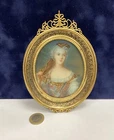 Beautiful miniature, painted portrait old framed, signed ARF