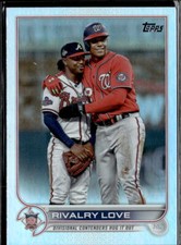 2022 Topps Update #US310 Rivalry Love Juan Soto Ozzie Albies Rainbow Foil