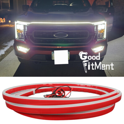 Fits For Ford F-150 F150 71'' Scan Start Up Dynamic Car LED Hood Strip Light DRL