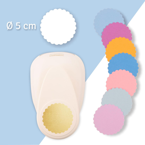 Perforatrice Cerchio Smerlato, Jumbo, XL, Grande Fustellatrice per Carta, per DI - Foto 3 di 12