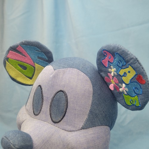 Rare Disney Peace Love Tie Dye Mickey Mouse Plush - Picture 8 of 9