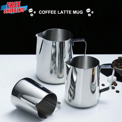 Stainless Steel Milk Steaming Jug for Latte Art Coffee Frothing Pitcher USA