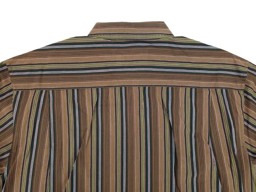 Nat Nast Luxury Originals Long Sleeve Button Front Striped Cotton Shirt Mens M - 第 5/11 張圖片