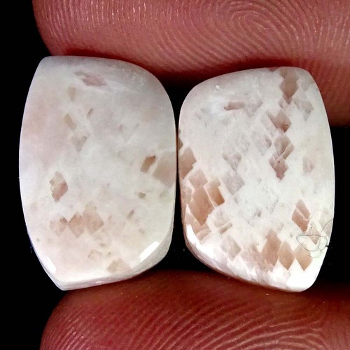 NATURAL PINK SCOLECITE DESIGNER MIX PAIR CABOCHON LOOSE GEMSPAIR PK107 - Imagen 30 de 101