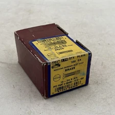 Qty 100: Brass Flat Head Machine Screw Slotted #12-24 x 3/4" New sealed Box 100
