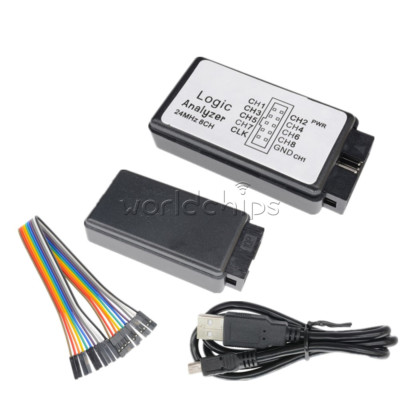 USB Logic Analyzer Device Set USB Cable 24MHz 8CH 24MHz for ARM FPGA M100 Top