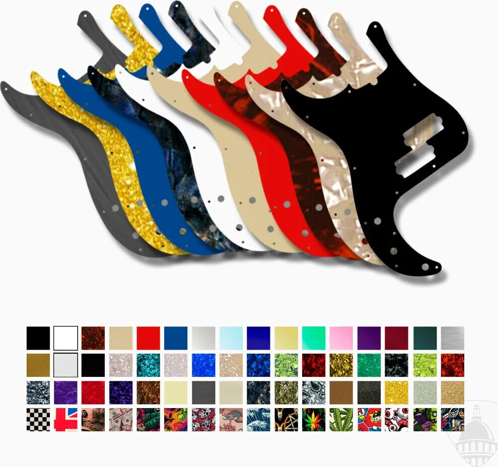 Pickguard Per Basso Precision Mancino – Nero – WD Music PB-401LEFTHAND