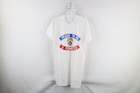 Deadstock Vintage 70s Union Made Mens Large Spell Out Teamster T-Shirt White USA