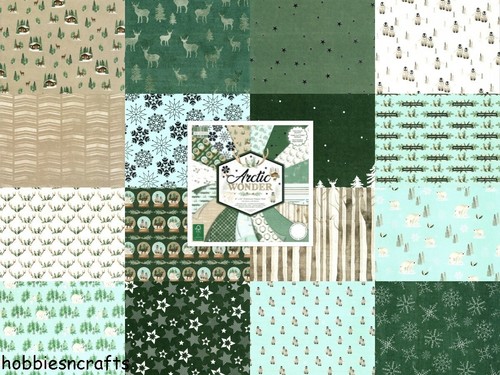 ARCTIC WONDER Dovecraft Premium 8 x 8 Muster Papier Packung 16 Blatt - Bild 2 von 18