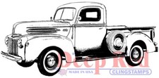 Deep Red Stamps Classic Pickup Rubber Cling Stamp